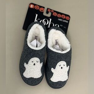 Kooba Gray and White Ghost Slippers Size 5-6